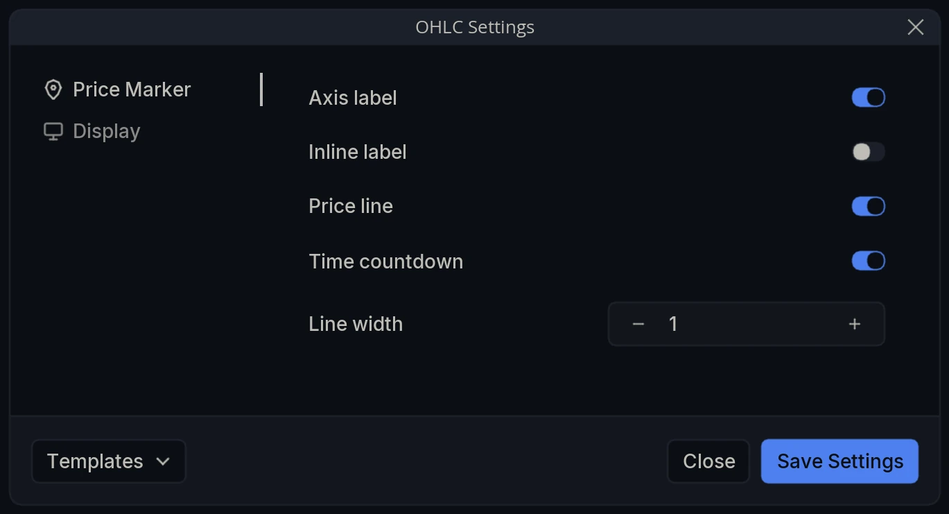 Price Settings Marker
